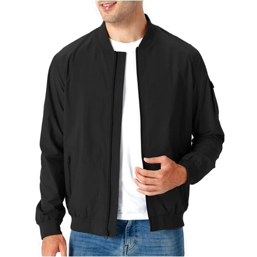 TBMPOY Men's Lightweight Bomber Jackets Light Windbreaker Casual Stylish Fall Golf Zip Up Dress Business Varsity