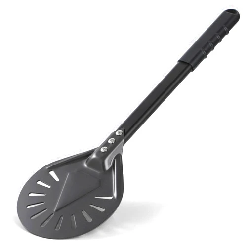Leightszen Pizza Turning Peel - Pizza Turner - Restaurant-Grade Aluminum Perforated Pizza Peel Lightweight Metal Outdoor Pizza Oven Accessories