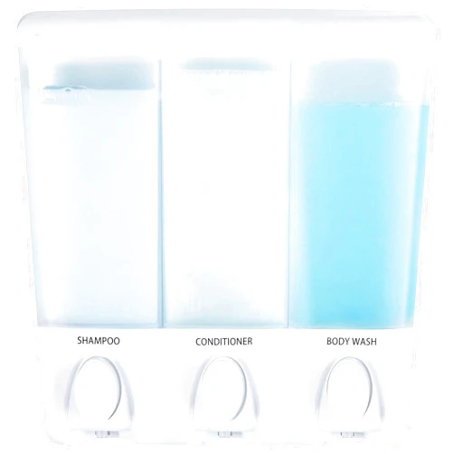Better Living Products 72350 Clear Choice 3-Chamber Shower Dispenser, White