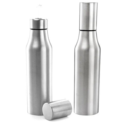 Foraineam 2 Pieces Olive Oil Dispenser Bottle 30 oz (900ml) Stainless Steel Leakproof Kitchen Oil Bottles