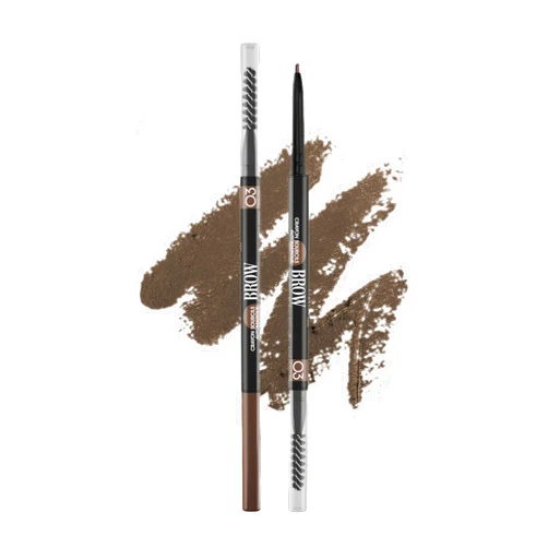 Vivienne Sabó Brow Arcade Eyebrow Pencil – Smudge-Proof Liner with Spoolie Brush, Micro Tip for Soft Definition and Natural-Looking Arches, Shade 03 Soft Brown, 0.035 oz