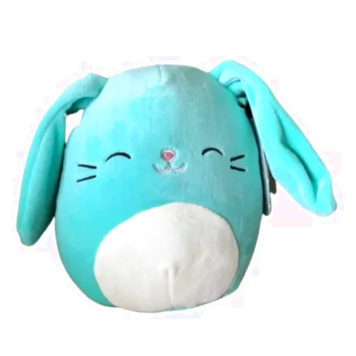 Squishmallows Squishmallow Official Kellytoy Collectible Bird Squad Squishy Soft Animals (Teal/White, Regan Rabbit Bunny, 7 Inch)