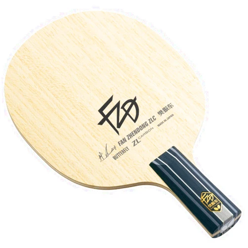 Butterfly Fan Zhendong ZLC Table Tennis Blade - Professional Butterfly Table Tennis Blade - Traditional or Reverse Backhand Chinese Penhold Handle Style - Made in Japan