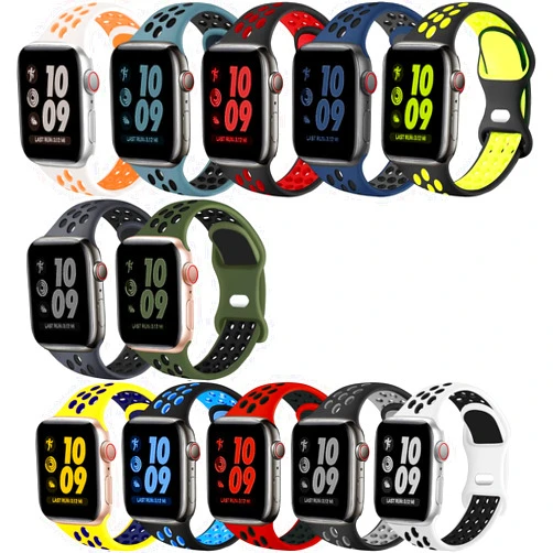 Brigtlaiff 12 Pack Compatible with Apple Watch Band 49mm 45mm 44mm 42mm 41mm 40mm 38mm, Breathable Soft Silicone Sport Replacement Strap Men Women for iWatch Series 8/7/6/5/4/3/2/1/SE/Ultra