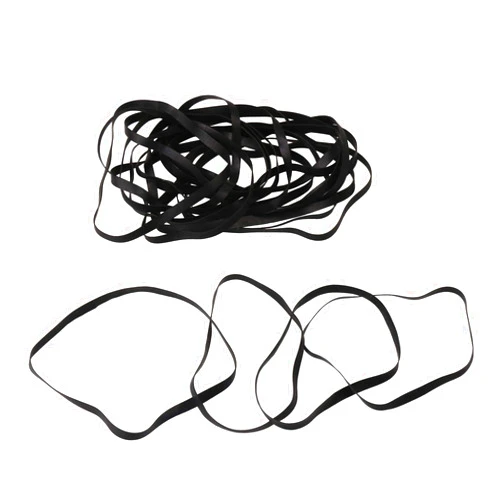 Lovermusic 20Pcs Width 0.19inch Flat Cassette Tape Machine DVD Drive Rubber Belt Replacement for Recorder Black