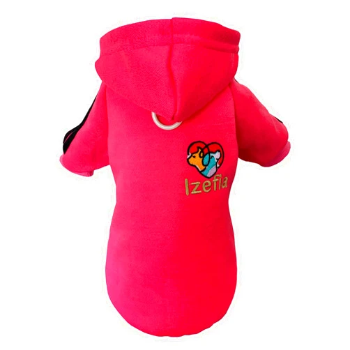 Izefia Dog Hoodie Dog Hoodies Clothes Apparel Fleece Dog Sweater Winter Sweatshirt Warm Cotton Loop Basic Dog Hoodie for Small Dog Puppy Cat Magenta M