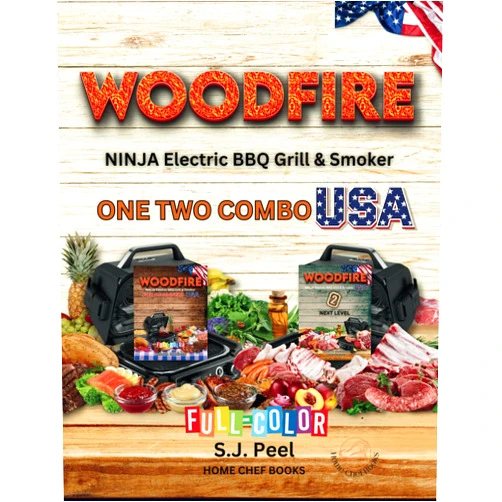 By Lizbeth Bradbury (Author), S J Peel (Author) WOODFIRE USA ONE TWO COMBO: WOODFIRE - For Beginners & WOODFIRE 2 NEXT LEVEL Combined, For the NINJA WOODFIRE Electric Outdoor Grill & Smoker