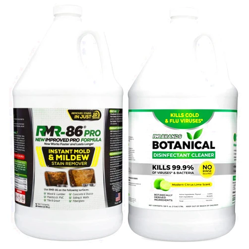 RMR Brands RMR-86 Pro Contractor Grade Mold Stain & Mildew Stain Remover and RMR Disinfectant Cleaner Mold Remover Bundle
