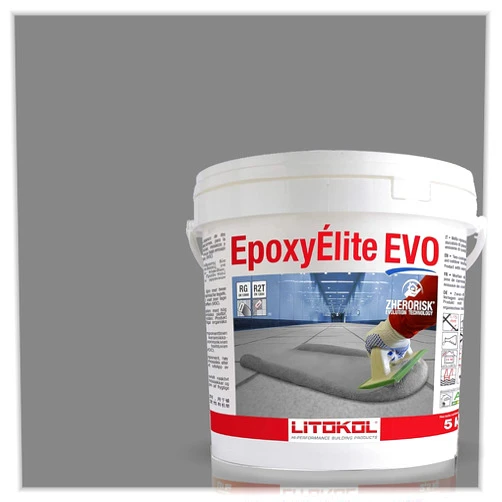 The Tile Doctor Tile Doctor EpoxyElite EVO 11 lbs./5 kg. Bucket of Litokol Silver 3 Epoxy Tile Grout TMPEEEVO003, Floor Tile or Wall Tile Grout for Pools, Kitchens, Spas, Bathrooms, Showers, and More