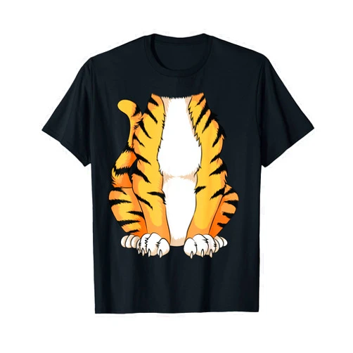 Cool Simple DIY Lazy Wildcat Boys Girls Easy Art Cute Headless Tiger Costume Halloween | Funny Animal Gift T-Shirt