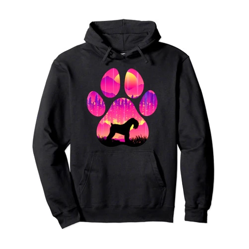 Pets Kerry Blue Terrier Paw Kerry Blue Terrier Paw Mom Dad Dog Lover Women Men Pullover Hoodie