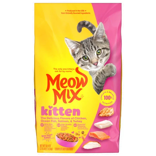 Meow Mix Kitten Li'L Nibbles Dry Cat Food, 3.15 Pounds