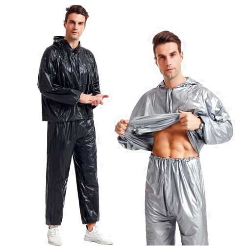 DawnBreak Sauna Sweat Suit for Women/Men with Hoodie Zipper Weight Loss Fitness Exercise Gym Workout Suit Top Pants