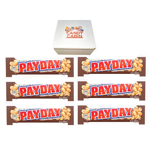 CANDY CABIN PAYDAY Chocolatey Peanut Caramel 1.85 Oz Bars By CANDY CABIN (Chocolatey Peanut Caramel, 6 Pack)