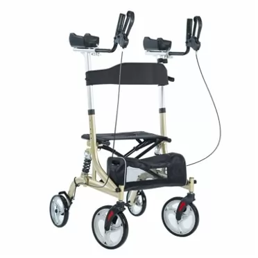BEYOUR WALKER Upright Rollator Walker with Shock Absorber, 10
