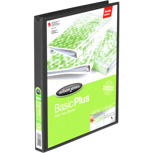 Wilson Jones Print-Won't-Stick Flexible Poly Round Ring View Binder, 0.625-Inch Capacity, 8.5