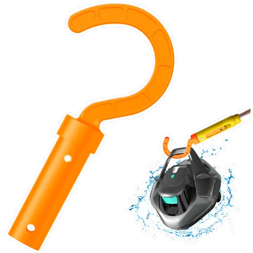 PureAura Hook for Robotic Pool Cleaner,PureAura Pool Hook for Poles Compatible with All Pool Vacuum Including Cordless,Above Ground and Underwater,Ideal Hooks for Telescopic Poles Orange