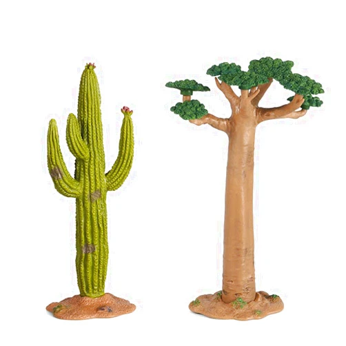 XEOGUIYA Aquarium Plants Fish Tank Decorations Cactus Bread Tree Decor Artificial Plastic Plastic Hydroponic Plants, Green 2pcs