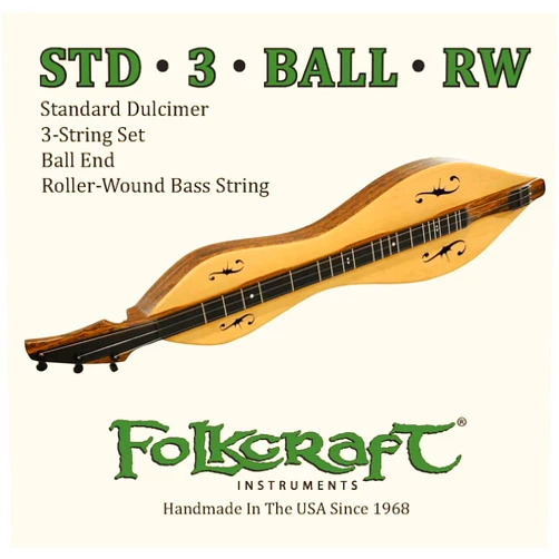 Folkcraft® Mountain Dulcimer String Set, Ball Ends (.012