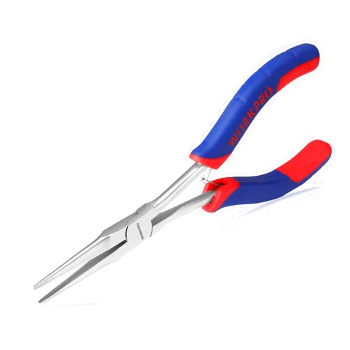 WORKPRO Long Reach Needle Nose Pliers, 7 Inches Mini Small Extra Long Nose Pliers with Smooth Jaws for Jewelry Making, Bending Wire and Small Object Gripping Work On Narrow Place