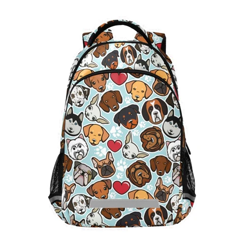 ALAZA Cute Dog Print Doodle Animal Backpack Purse for Women Men Personalized Laptop Notebook Tablet School Bag Stylish Casual Daypack