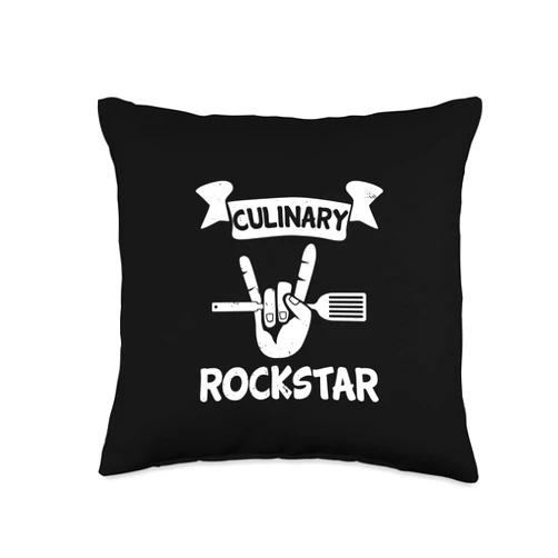 Culinary Rockstar Chef Cook Apparel Culinary Rockstar Chef Cook Culinary Lover Throw Pillow