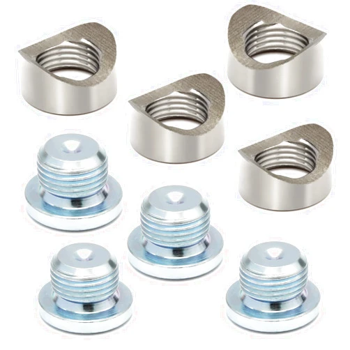 LEDAUT M18X1.5 Bung and Plug Notched Style (4 Bungs/ 4 Plugs) M18X1.5