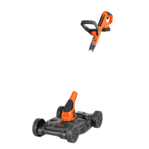 BLACK+DECKER Combination String Trimmer, Lawn Mower, and Edger, Cordless 3-in-1 (MTC220)