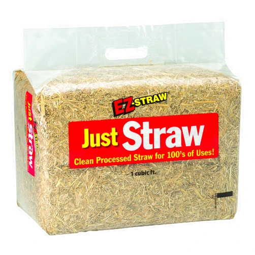 EZ Straw EZ-Straw Just Straw Clean Processed Straw – Multi Purpose - Small Bale (1 Cubic Foot)