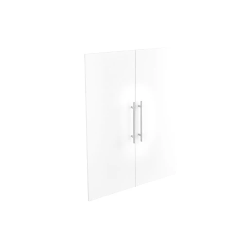 ClosetMaid SuiteSymphony Wood Closet Set, Add On Accessory, Modern Style For Storage, Clothes, Units, Pure White/Satin Nickel, 25-Inch Door Pair