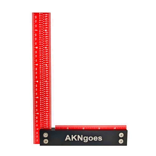 AKNgoes Precision Woodworking Square Ruler for Measuring and Marking, Square Ruler with Support Lip, Self Standing for Quick Measurement, Framing Tool for Professional Carpentry Use - 8in