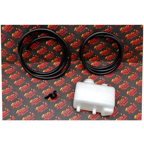 Vito's Performance Products NEW coolant overflow rezzy bottle radFits IATor reservoir + cap + hoses lines Banshee