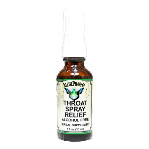 AlchePharma Throat Spray Relief w/Organic and Wild Crafted Herbs/Natural Raspberry