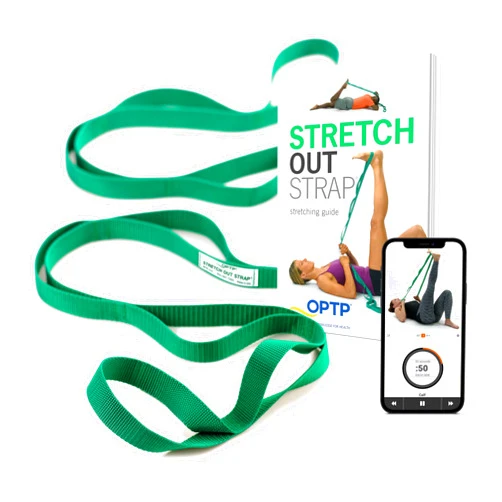 OPTP The Original Stretch Out Strap with Exercise Book, USA Made Top Choice Stretch Out Straps for Physical Therapy, Yoga Stretching Strap or Knee Therapy Strap
