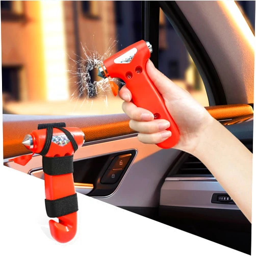 RGOAANC Car Safety Hammer, Metallic Multifunctional Automotive Window Breaker and Seatbelt Cutter, 3-in-1 Safety Emergency Car Escape Tool, Road Trip Essential and Must Haves Car Accessories