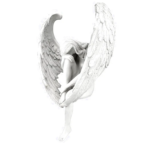 YFEIQI Creative White Resin Redemption Angel Statue,Tabletop Ornament, Hand-Carved Angel Sculpture Used for Garden Home Decoration