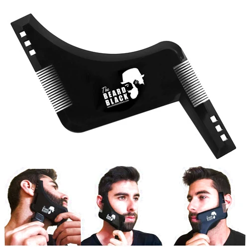 The BEARD BLACK Beard Shaping & Styling Tool with Inbuilt Comb, Perfect for Line Up & Edging, Use with Beard Trimmer or Razor