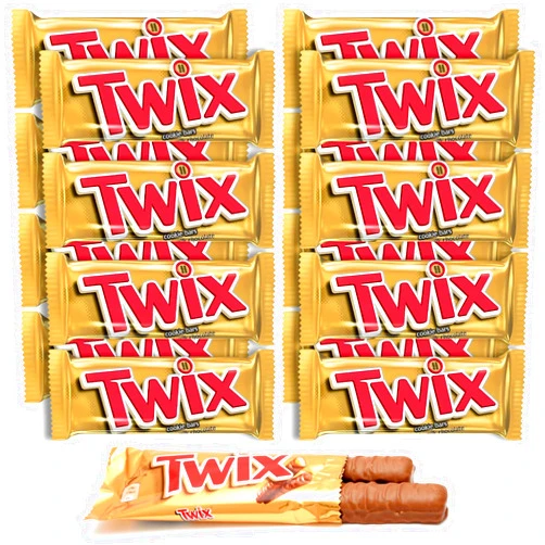 Purpalia Twix Candy Bars Bulk: 50g Individually Wrapped Full-Size Caramel Cookie Bars - Satisfy Your Sweet Tooth with Twix! (Purpalia Packaging) (16 Pack)