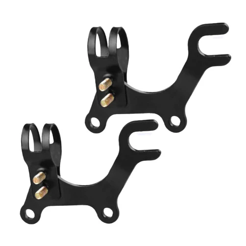 BESPORTBLE 2pcs Disc Brake Modification Bracket Adapter Bike Brakes Bike Components Bikes Parts Bike Brake Holder Bracket Bike Brake Rack Riding Brake Bracket Bike Frame Carbon Steel Black