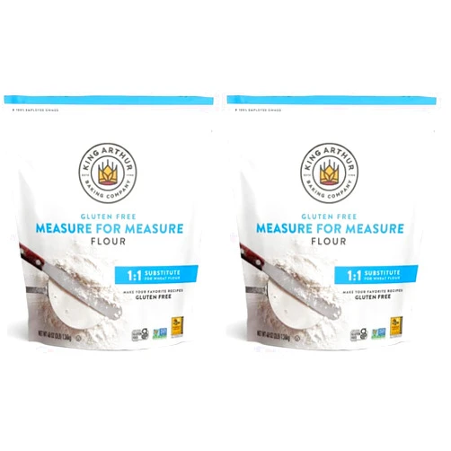 King Arthur, Measure for Measure Flour, Certified Gluten-Free, Non-GMO Project Verified, Certified Kosher, 3 Pounds, Packaging May Vary (Pack of 2)