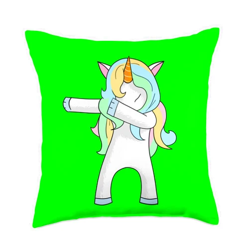 Teenager Tänzer Tänzerin Mädchen Junge Kleidung Dancers Funny Animal Unicorn Gift Outfits Pink Throw Pillow, 18x18, Multicolor