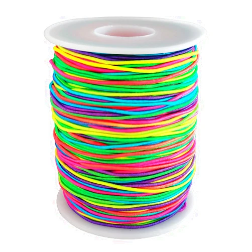Esffaci 328Feet Rainbow Elastic String for Bracelets 1mm 100meters Sturdy Elastic Cord Colorful Strechy Threads for Pony Beads Necklace Hair Braids Jewelry Making Crafts