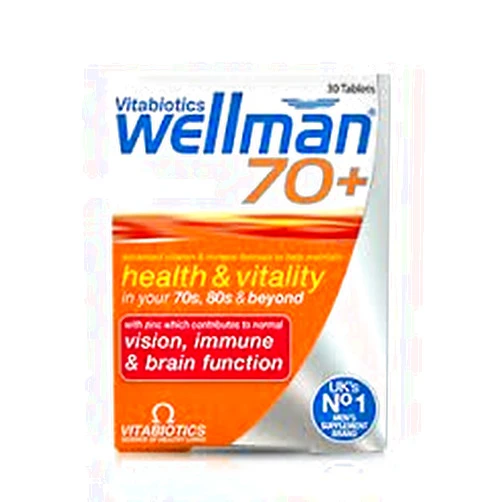 Vitabiotics Vitabiotic S Wellman 70+ 30Tablets Pack Of 2
