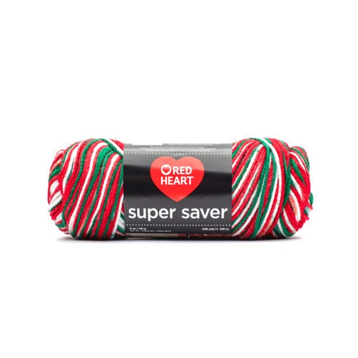 RED HEART Super Saver Yarn, Mistletoe Print