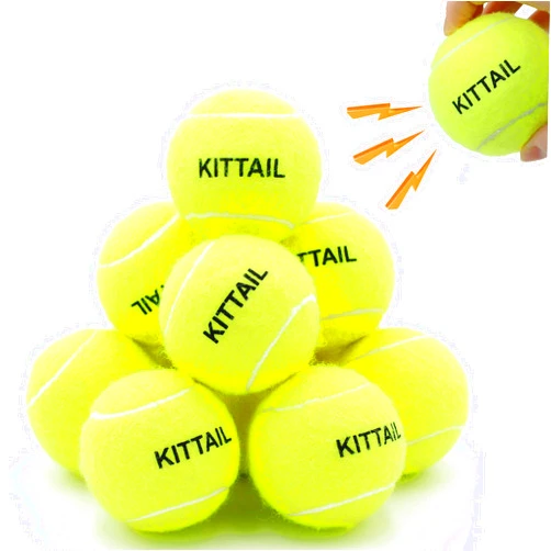 KITTAIL 12 Pcs Squeaky Tennis Balls for Dogs - 2.58