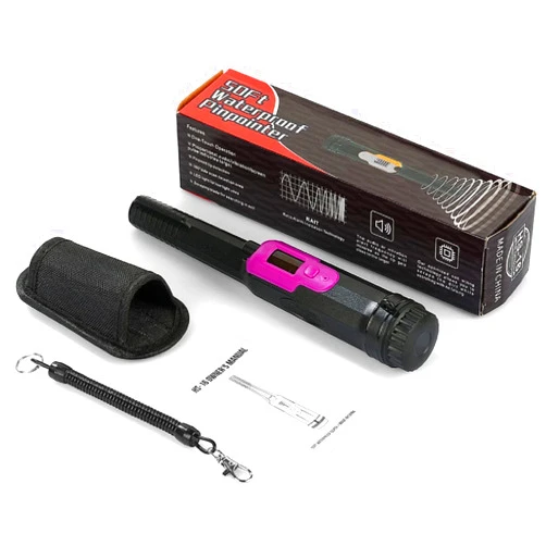 INKBIRDPLUS Metal Detector Pinpointer with LCD Display, Handy High Performance Metal Detector Metal reader in 3 Alarm Modes, IP68 Metal Detecting Pinpointer Waterproof 50Ft Depth for Adults and Kids
