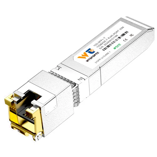 WTSFOPTC 10G SFP+ to RJ-45 Transceiver, WTSFOPTC 1.25/2.5/5/10G-T Copper SFP+ CAT6a Module, Auto-Negotiation, Up to 30m, for Cisco SFP-10G-T-S, Ubiquiti UniFi UF-RJ45-10G, Meraki, TP-Link, Netgear
