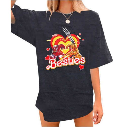 UNIQUEONE Oversized best friend shirts Women - in My Bestie Era Shirt BFF T-Shirt Summer Casual Short Sleeve Tee Tops