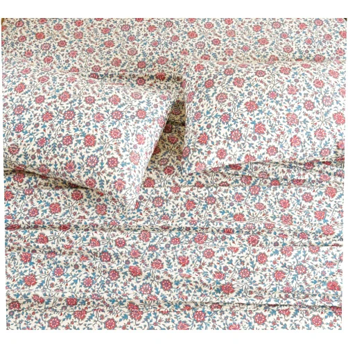 DAUAOTO 100% Cotton Sheets Set Twin Size Printed Bedding Sets, Up to 14