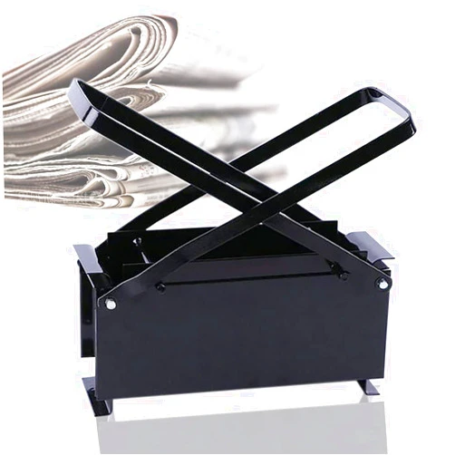 TANAUT Newspaper Briquette Maker,Recycle Paper Log Brick Maker,Brick Maker,Heavy Duty Steel Press,Paper Briquette Makers DIY Recycle Newspaper Briquette Maker for Heating Fire Stove Home Tool, Black